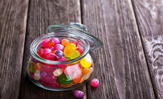 Jar filled with candies